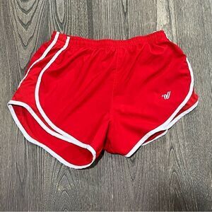 Varsity Spirit Cheerleading Athletic Shorts High Rise Elastic Waist Red Size S